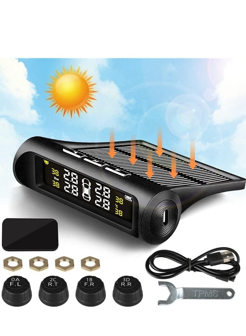 Generic TPMS Car Tire Pressure Temperature Monitoring System (Black) - Image 1