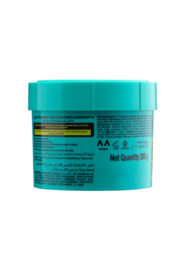 GATSBY Gatsby Treatment Hair Cream for Normal Hair Anti Dandruff Contains Conditioning Agents Vitamin E Pro Vitamin B5 Non Sticky Non Greasy Fresh Spicy Citrus Fragrance 250 gm  - Image 3