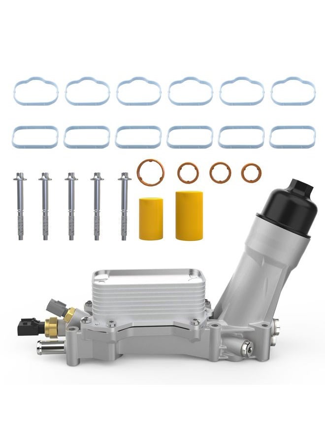 YITHSWAY 926-959 Aluminum Engine Oil Cooler Oil Filter Housing Adapter For Jeep Cherokee Wrangler JK, Chrysler 300 Pacifica, Dodge Durango Journey Charger Challenger Grand Caravan, Ram ProMaster 1500 2500 3500 - Image 1