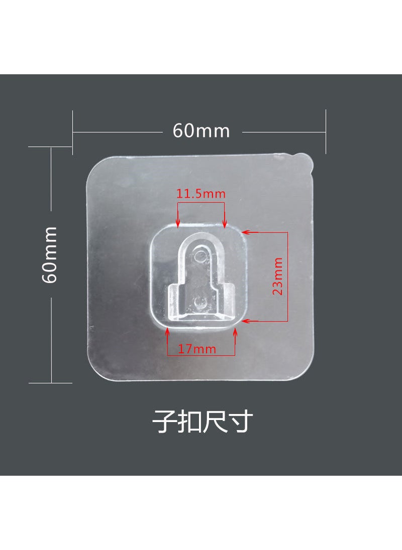 Transparent Invisible Double-Sided Adhesive Wall Mounted Router Plug Fixator With Mother-Child Button For Home Decorations Sub-buckle