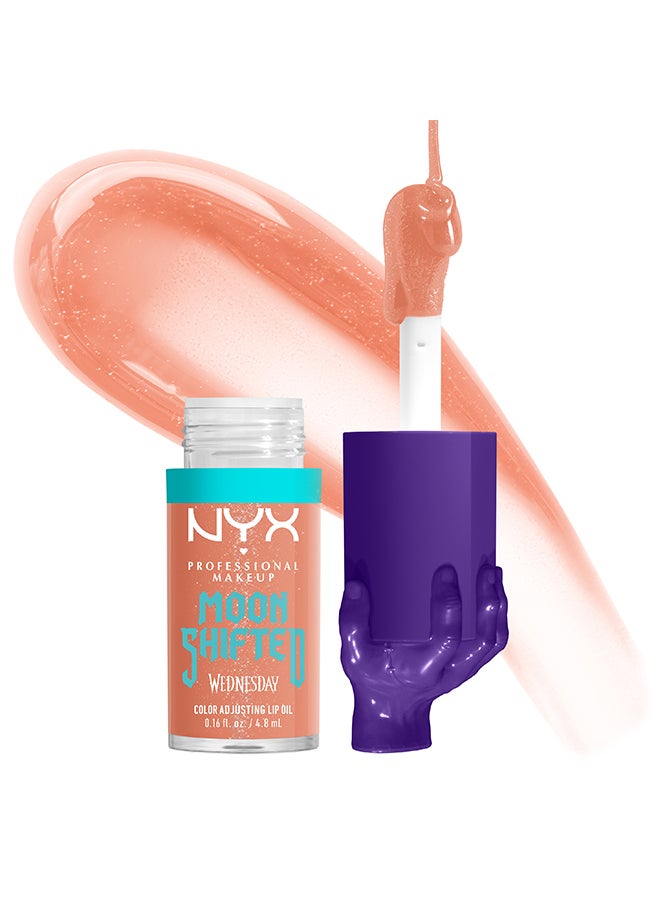 NYX Wednesday Color Shifting Lip Oil Moon Shifted Lip Oil 12h Hydration High Shine Finish