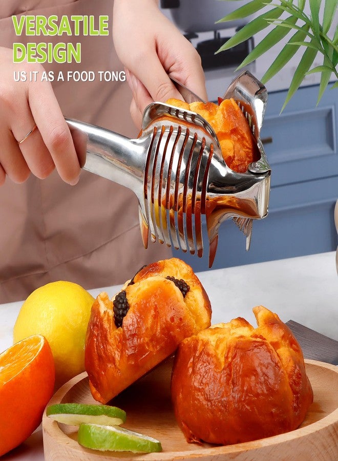 KAYCROWN Tomato Slicer Lemon Cutter Holder for Slicing, Stainless Steel Onion Slicer Holder for Slicing, Vegetable Cutter for Tomato, Lemon - Image 5