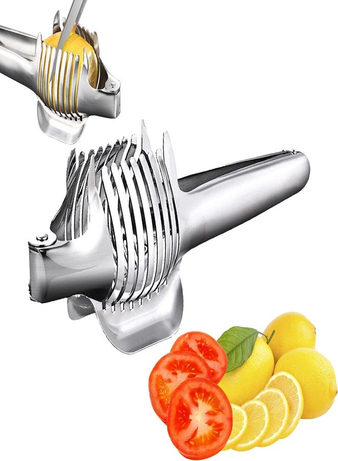 KAYCROWN Tomato Slicer Lemon Cutter Holder for Slicing, Stainless Steel Onion Slicer Holder for Slicing, Vegetable Cutter for Tomato, Lemon - Image 1