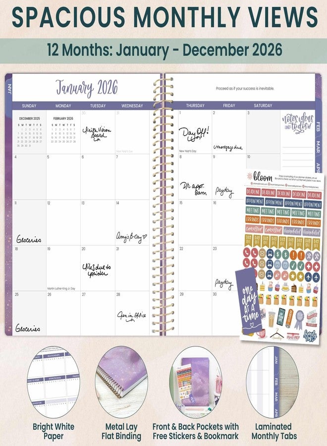 بلوم ديلي بلانرز مخطط بلوم اليومي لعام 2026 (من يناير إلى ديسمبر) - 8.5 بوصة × 11 بوصة، دفتر تنظيم أسبوعي وشهري مؤرخ مع ملصقات وعلامات تبويب - غلاف مرن ناعم - أشياء جيدة قادمة - Image 2
