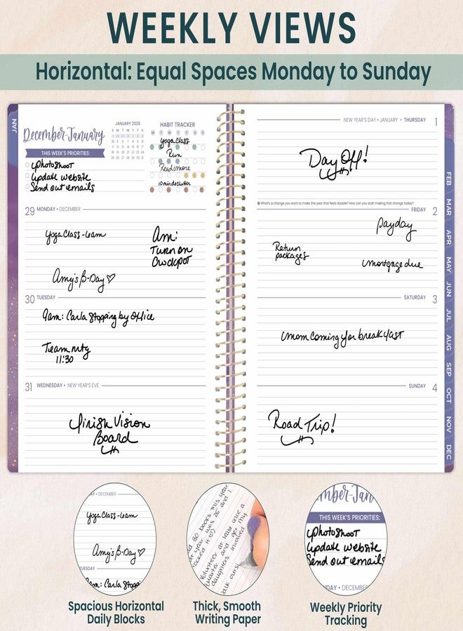 بلوم ديلي بلانرز مخطط بلوم اليومي لعام 2026 (من يناير إلى ديسمبر) - 8.5 بوصة × 11 بوصة، دفتر تنظيم أسبوعي وشهري مؤرخ مع ملصقات وعلامات تبويب - غلاف مرن ناعم - أشياء جيدة قادمة - Image 3