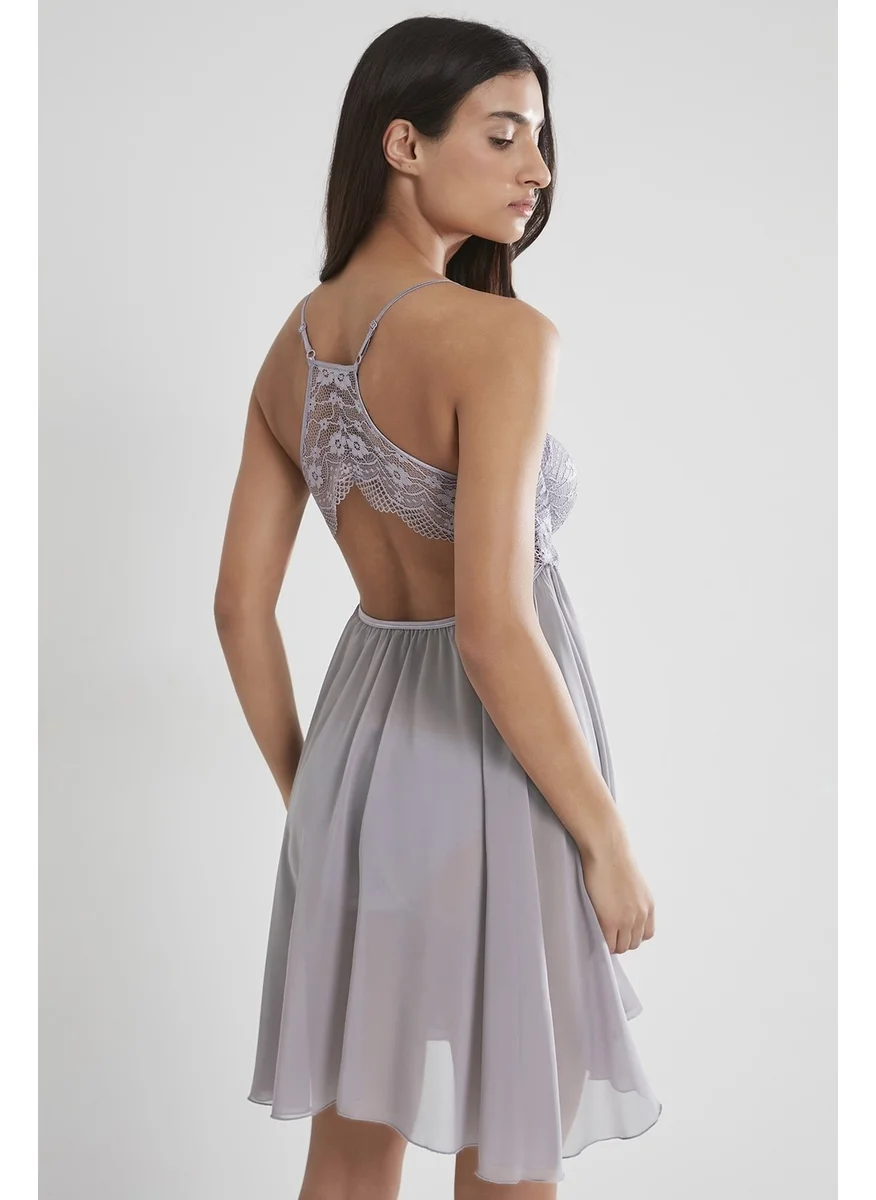 بيير كاردان 880 Satin Nightgown - Royal