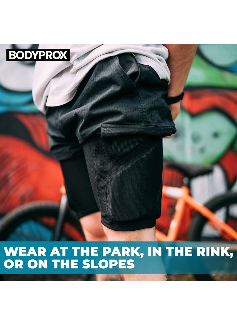 Bodyprox Bodyprox Protective Skating Shorts (Extra Small) Black  - Image 5