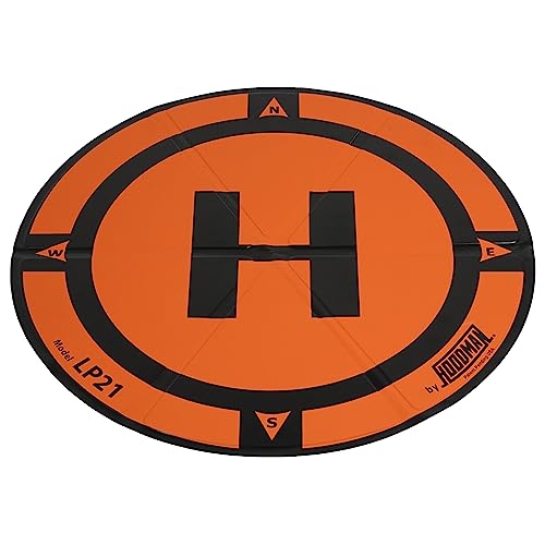 Hoodman Weighted Trifold UAV Drone Landing Pad LP21 fits Mini 4 Pro mini 3 pro mavic and spark Durable No Stakes Required collapses to one sixth of deployed size - Image 1