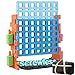 SDADI Click Giant 4inaRow Game Set with BlockStyle Assembly Adjustable Height 4toScore Connect Game Portable Family Yard Game for Indoor Outdoor Play - Image 2