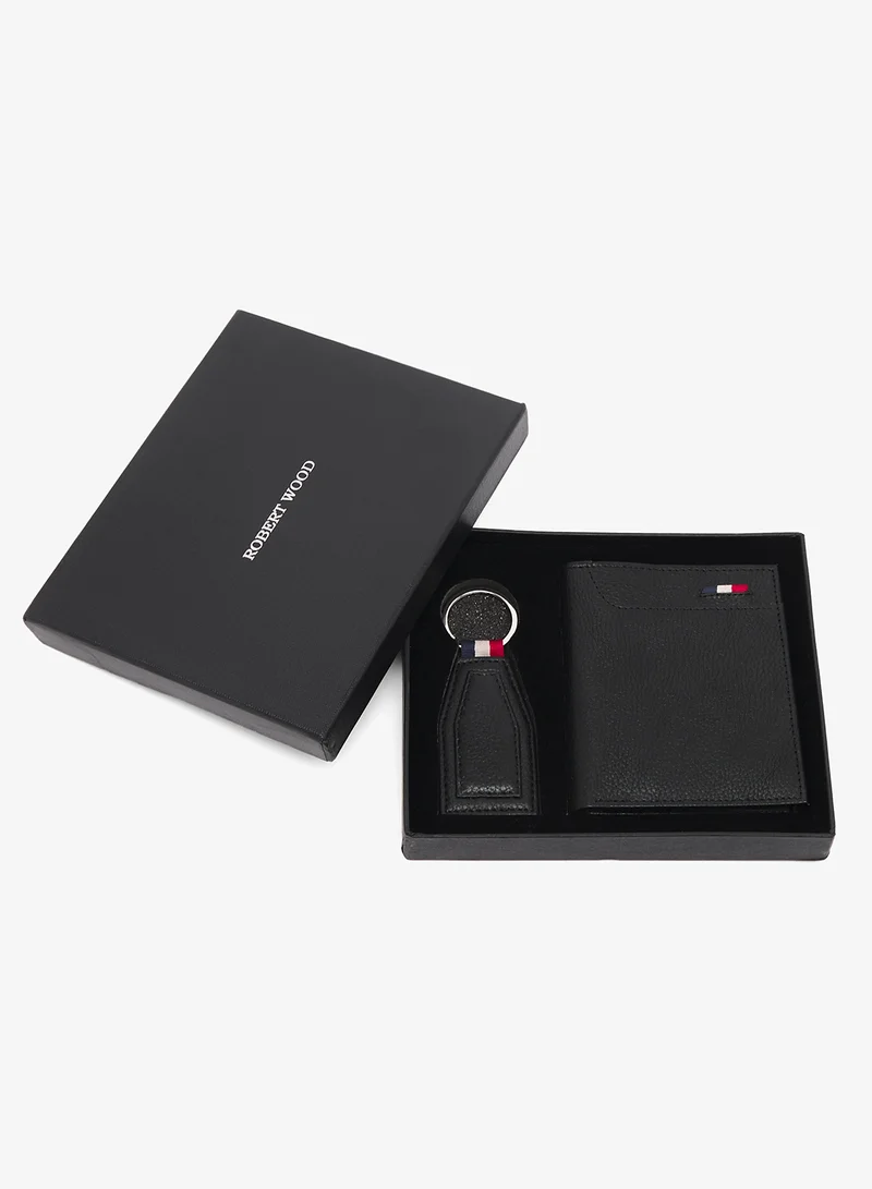 Robert Wood  Genuine Leather Wallet And Key Chain Gift Set for Men | Best Price UAE