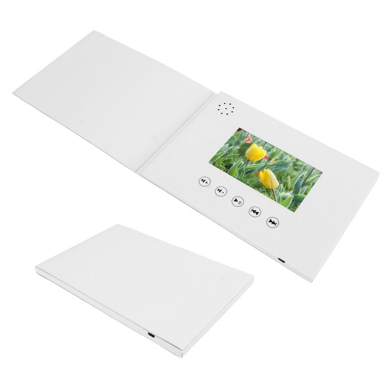 Video Greeting Card 7 Inch HD Video Playback - Exquisite Fashionable Video Brochure for Festival Celebrations Corporate Advertising Wedding Gifts - Image 1