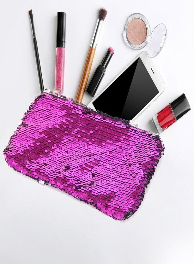 BOXO Mermaid Pouch For Girls, Makeup Pouch For Womens, Makeup Purse For Womens, Pink, Pack Of 1 - Image 3