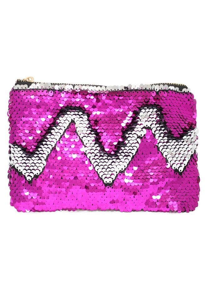 BOXO Mermaid Pouch For Girls, Makeup Pouch For Womens, Makeup Purse For Womens, Pink, Pack Of 1 - Image 1