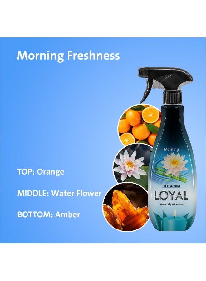loyal Concentrated Air Freshener Morning With Water Lily & Bamboo Scent - 450ml - Image 3