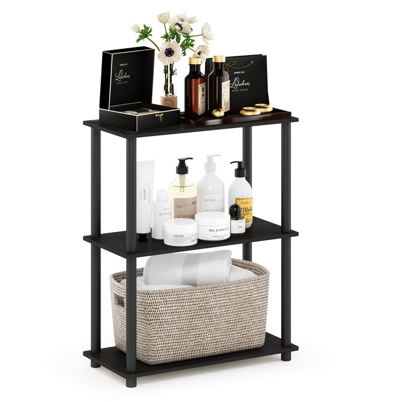 Furinno TurnNTube Display Rack 3Tier Single EspressoBlack