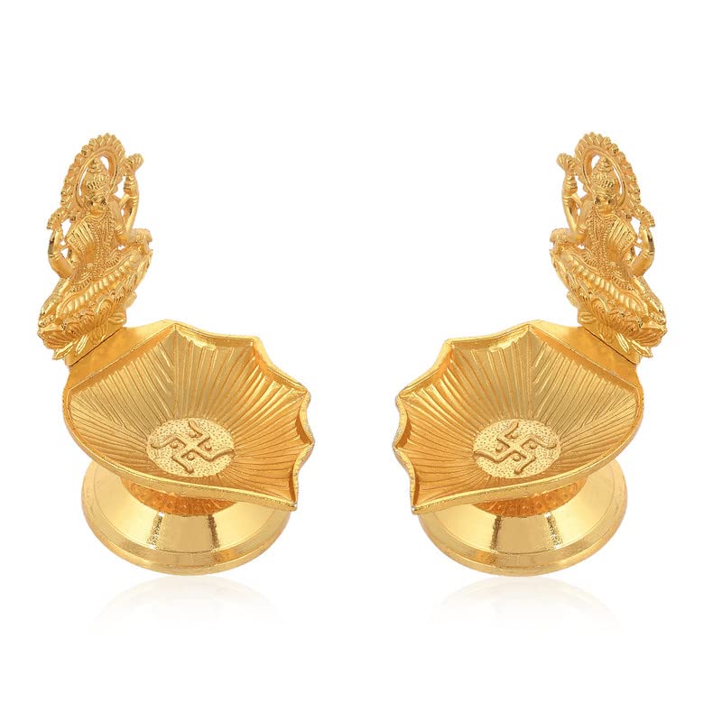 JAIPUR ACE JAIPUR ACE Brass Kuber Lamp Gaja Lakshmi Diya 2  - Image 4