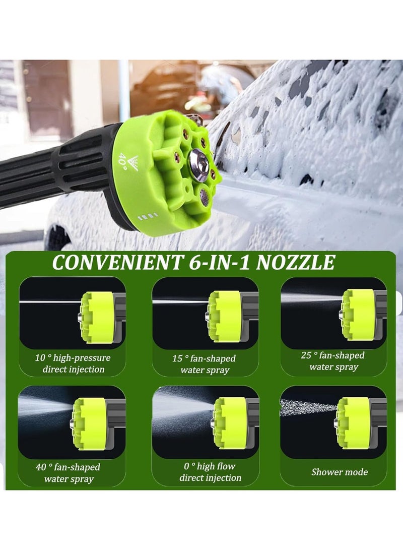 MDHL Cordless Pressure Washer, 48V Portable High Power Washer with 2PCS Battery, 6-in-1 Adjustable Nozzle, Cordless Power Washer with 5m/16.4FT Hose, Electric High Pressure Cleaner for Car, Garden, Floor - Image 3