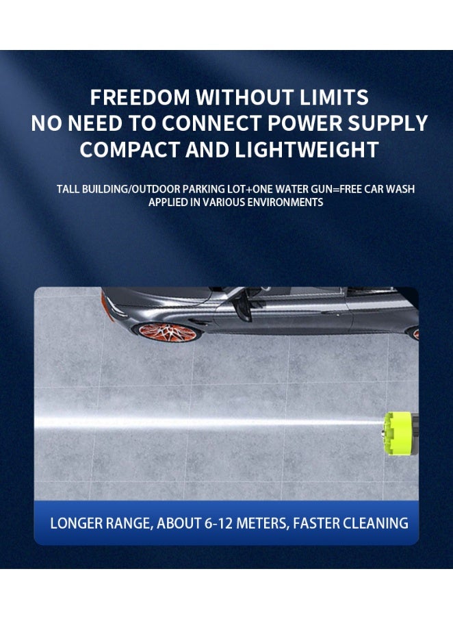 MDHL Cordless Pressure Washer, 48V Portable High Power Washer with 2PCS Battery, 6-in-1 Adjustable Nozzle, Cordless Power Washer with 5m/16.4FT Hose, Electric High Pressure Cleaner for Car, Garden, Floor - Image 5