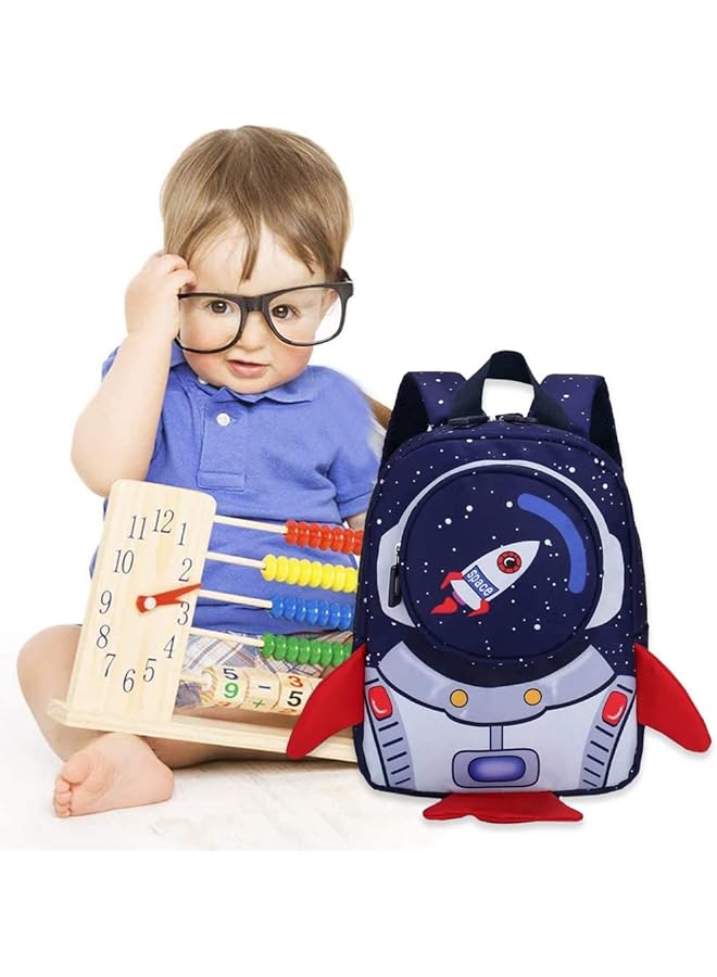 erorex Toddler Backpack With Baby Reins Kids Backpack For School Waterproof Children'S Backpack Cartoon Safety Anti Lost Strap Rocket Shape Toddler Reins For Walking 1 2 Years For Girls Boys - Image 5