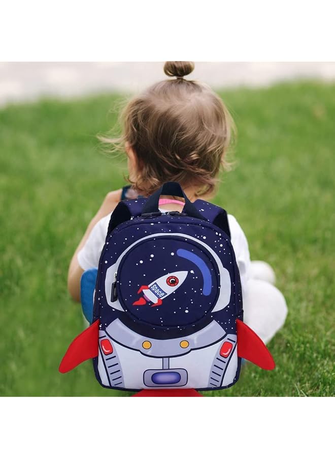 erorex Toddler Backpack With Baby Reins Kids Backpack For School Waterproof Children'S Backpack Cartoon Safety Anti Lost Strap Rocket Shape Toddler Reins For Walking 1 2 Years For Girls Boys - Image 3