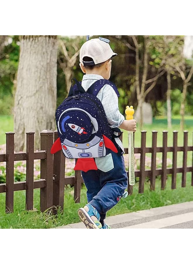 erorex Toddler Backpack With Baby Reins Kids Backpack For School Waterproof Children'S Backpack Cartoon Safety Anti Lost Strap Rocket Shape Toddler Reins For Walking 1 2 Years For Girls Boys - Image 4