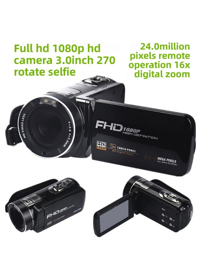 Generic The Version Of HD Camera DV-Z8 Machine HD Digital Camera 24 Million Pixels HD 1080P-Body Color:Upgraded 4K Wifi English Black  - Image 2