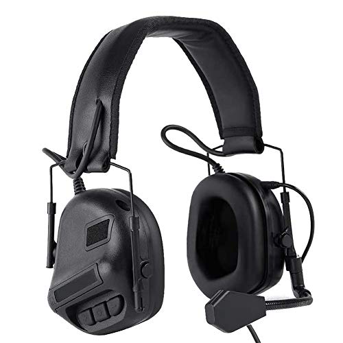 ATAIRSOFT Tactical Headset Wargame Hunting Headphone Without Noise Cancellation Function (Black) - Image 1