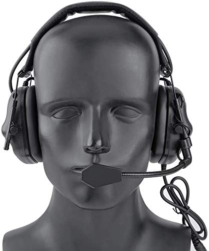 ATAIRSOFT Tactical Headset Wargame Hunting Headphone Without Noise Cancellation Function (Black) - Image 3