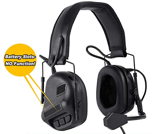 ATAIRSOFT Tactical Headset Wargame Hunting Headphone Without Noise Cancellation Function (Black) - Image 2
