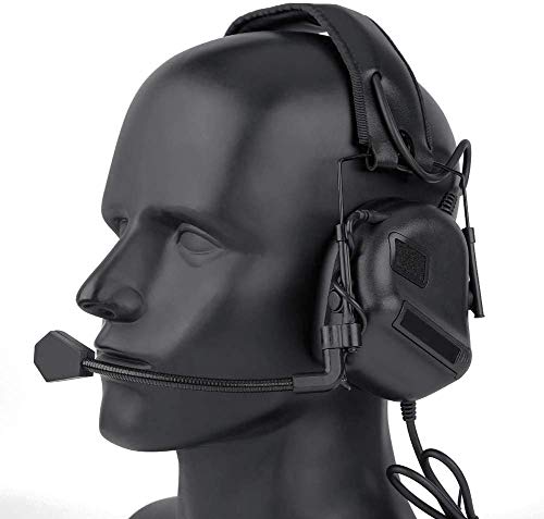 ATAIRSOFT Tactical Headset Wargame Hunting Headphone Without Noise Cancellation Function (Black) - Image 4