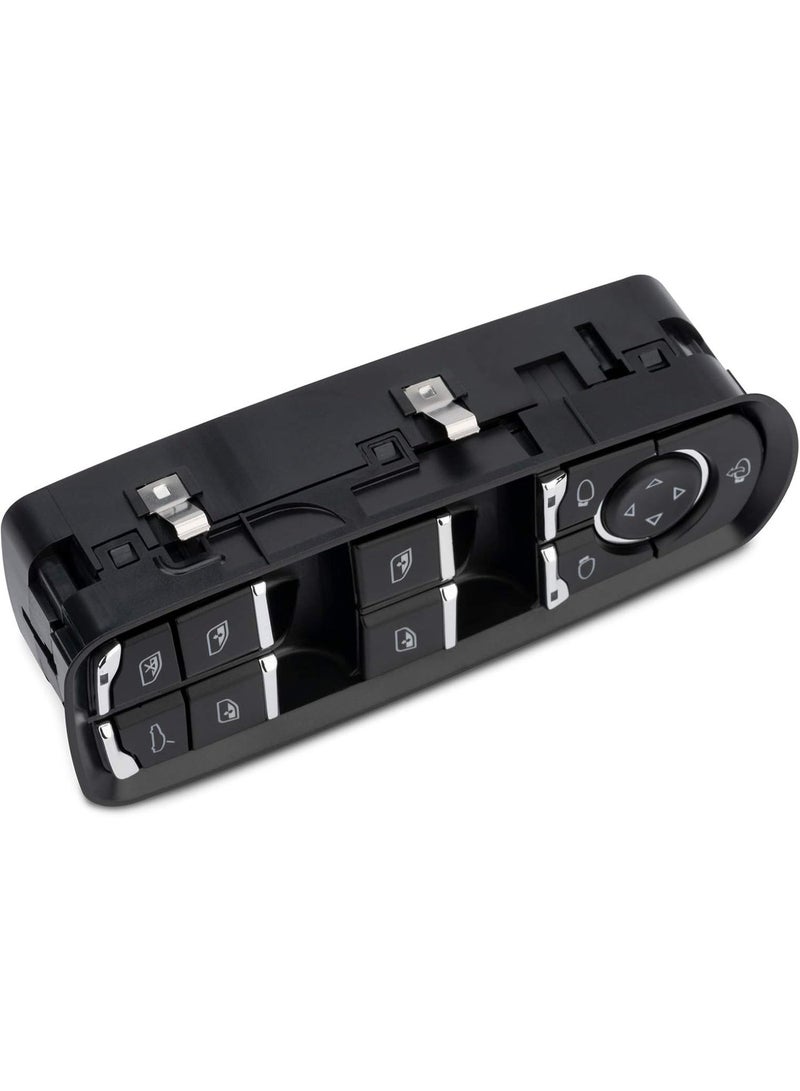 jaexest Front Driver Side Power Window Switch Panel, Master Door Window Control Switch Lifter Button Compatible with Porsche Cayenne 2011-2014 Panamera 2010-2015 (Replaces 7PP959858RDML) - Image 2