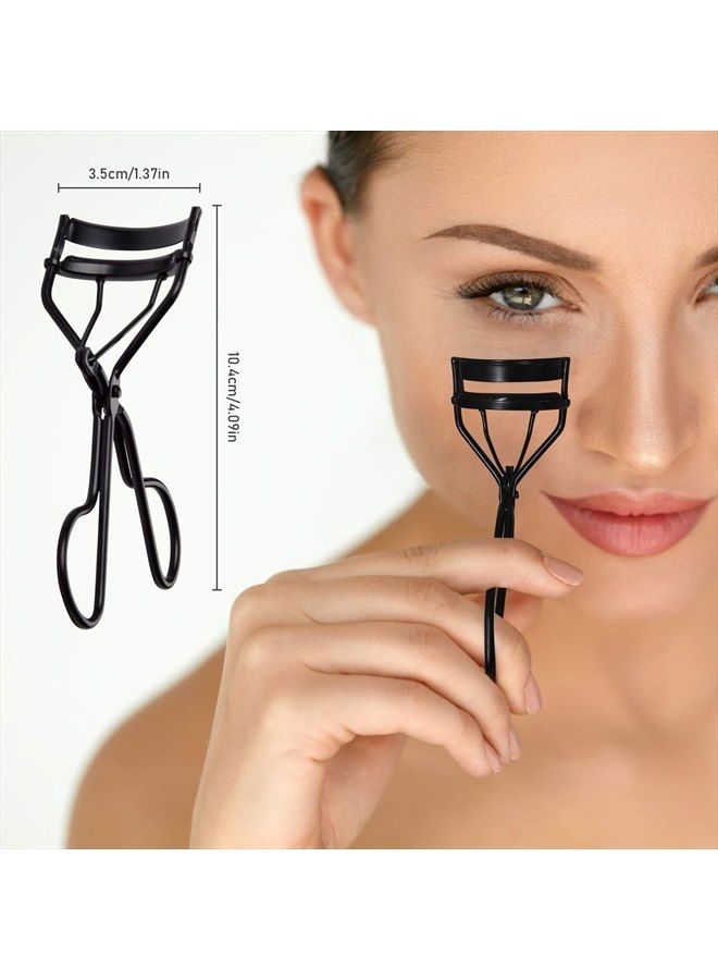 EBANKU Eyelash Comb Brush Tools EBANKU 4pcs Eyebrow Brush Comb Eyelashes Curler Lash Separator Tool Double Ended Professional Eye Brow Spoolie Brushes for Makeup Grooming (Black) - Image 3