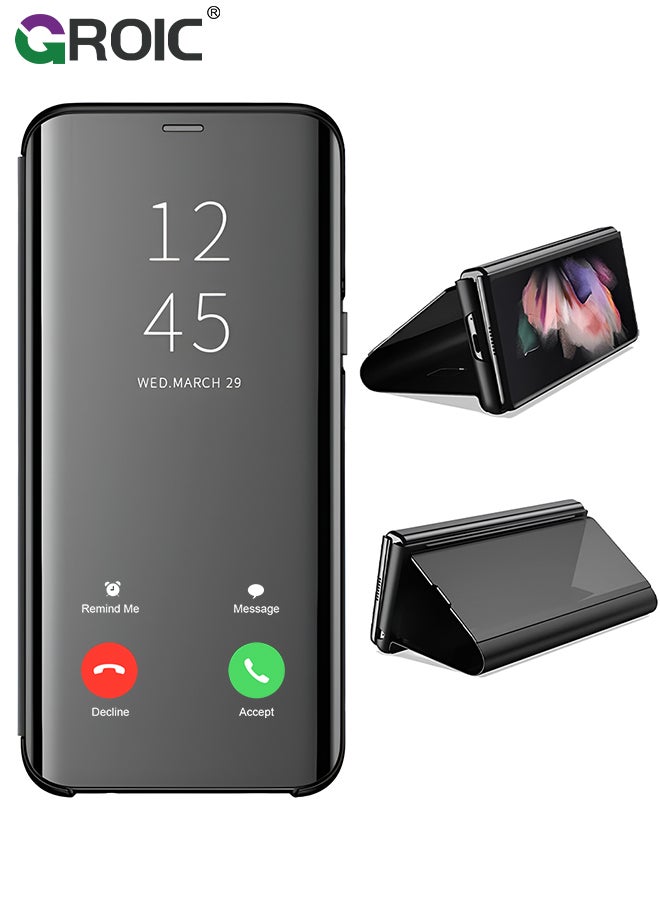 GROIC For Samsung Galaxy S24 Plus Case,View Smart Window Case,Business Mirror Design Full Protective Phone Shell,Kickstand Flip Phone Cover for Samsung Galaxy S24 Plus 6.6'' - Image 1
