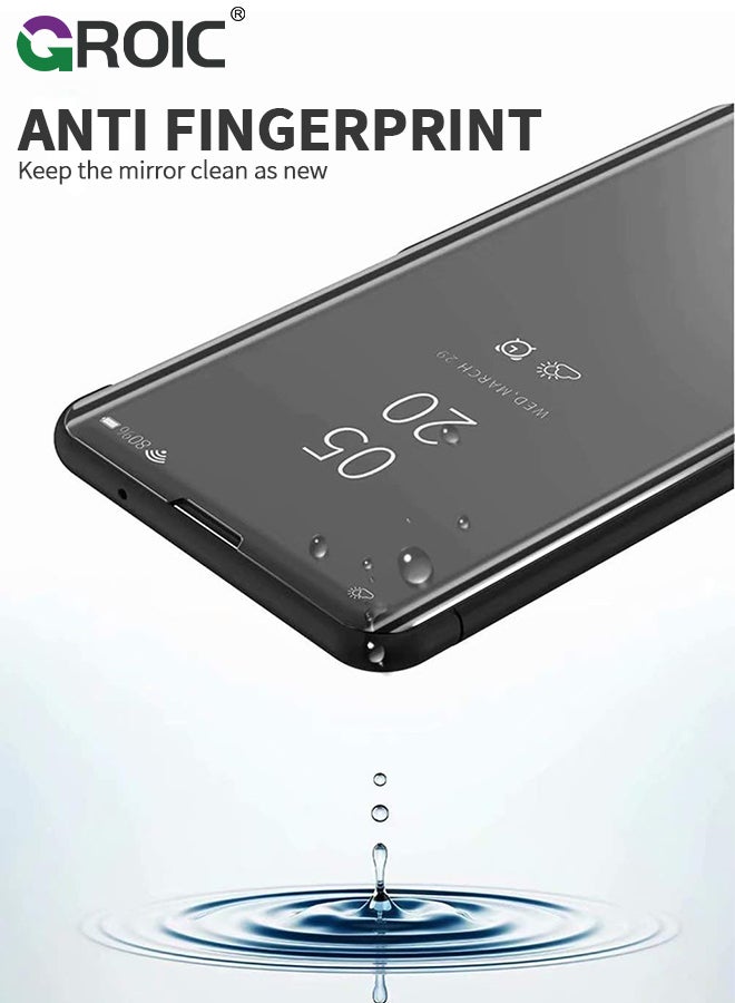 GROIC For Samsung Galaxy S24 Plus Case,View Smart Window Case,Business Mirror Design Full Protective Phone Shell,Kickstand Flip Phone Cover for Samsung Galaxy S24 Plus 6.6'' - Image 4