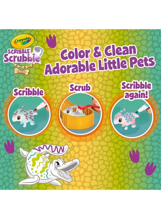 كرايولا زلاجة مائية على شكل ديناصور من Scribble Scrubbie Pets، ألعاب ديناصورات للأطفال، لعبة العناية بالحيوانات الأليفة، للأولاد والبنات، من سن 3 سنوات فما فوق - Image 3