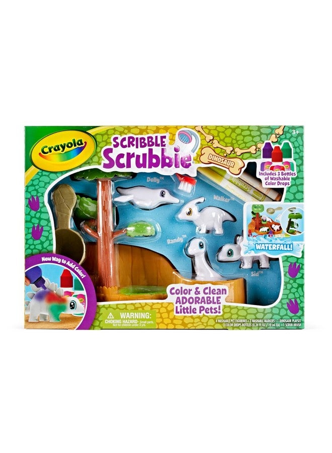 كرايولا زلاجة مائية على شكل ديناصور من Scribble Scrubbie Pets، ألعاب ديناصورات للأطفال، لعبة العناية بالحيوانات الأليفة، للأولاد والبنات، من سن 3 سنوات فما فوق - Image 1