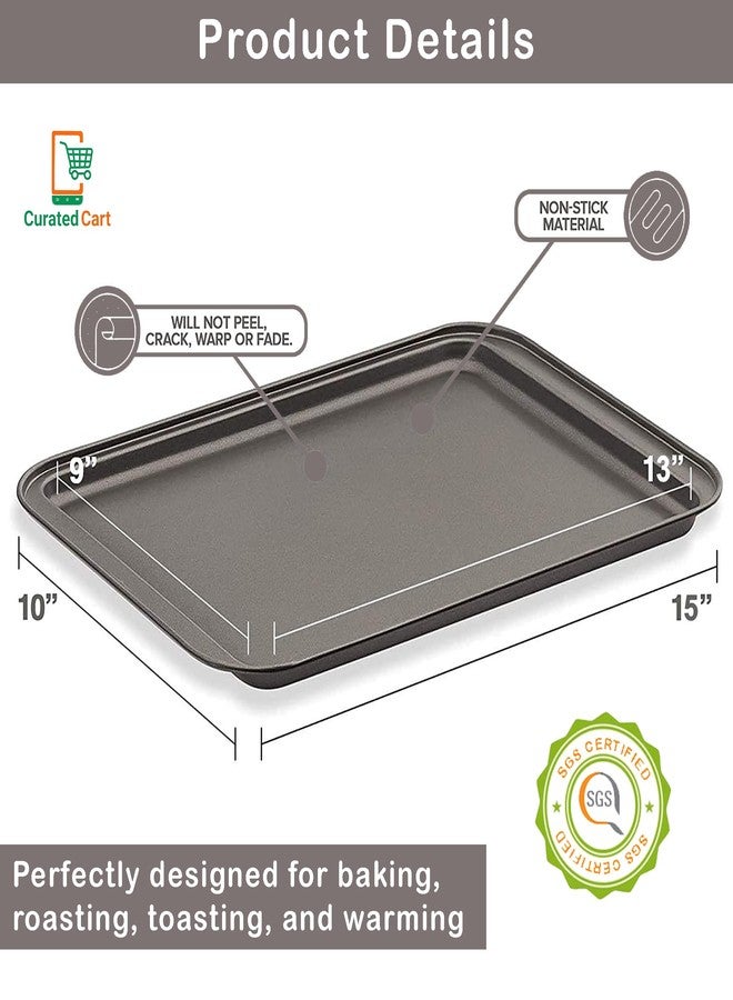 PureBake صينية خبز بيور بيك قطعة واحدة غير لاصقة، صواني خبز من الفولاذ الكربوني غير سامة ذات حواف - مقاومة للخدوش والتشوه والصدأ، صواني خبز فرن من الفولاذ السميك - Image 2