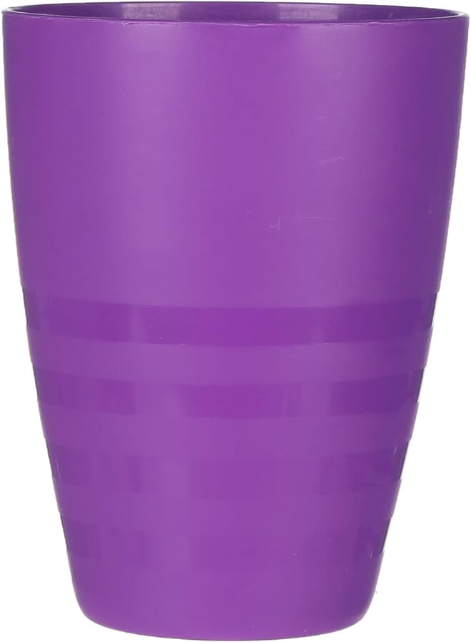 m-design M-Design Large Plastic Cup (520ml) - Microwave, Dishwasher, Food Safe & BPA Free (6, Purple) 