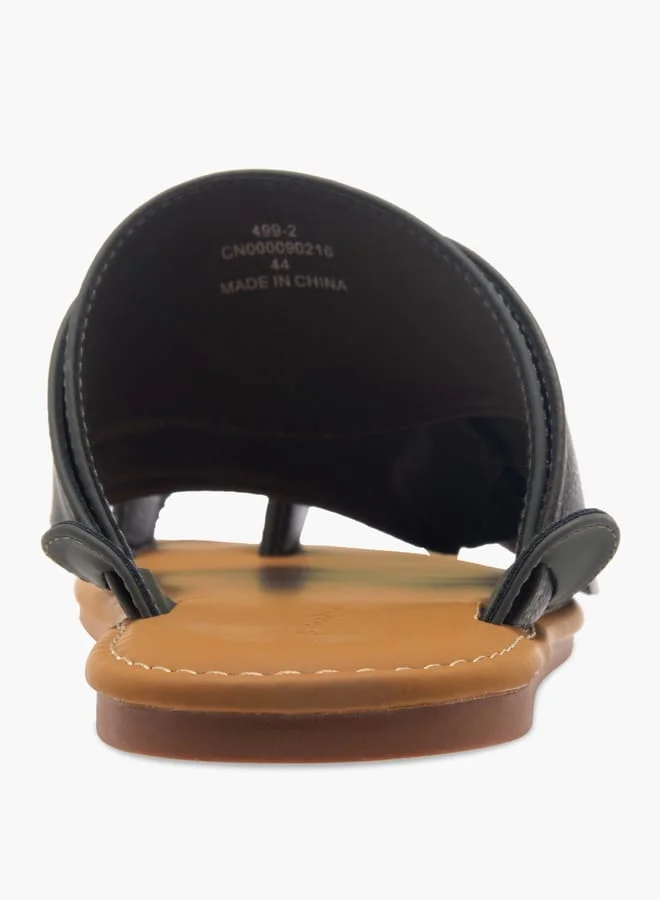 Al Waha Men's Textured Slip-On Arabic Sandals