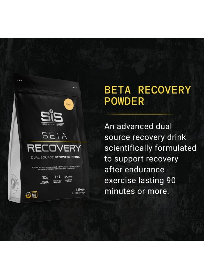 SIS BETA Recovery Dual Source Recovery Drink | Vanilla Flavour, 30g Protein per Serving, 1.5kg  - Image 2