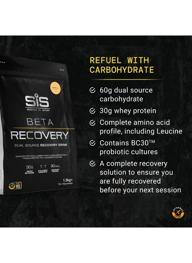 SIS BETA Recovery Dual Source Recovery Drink | Vanilla Flavour, 30g Protein per Serving, 1.5kg  - Image 3