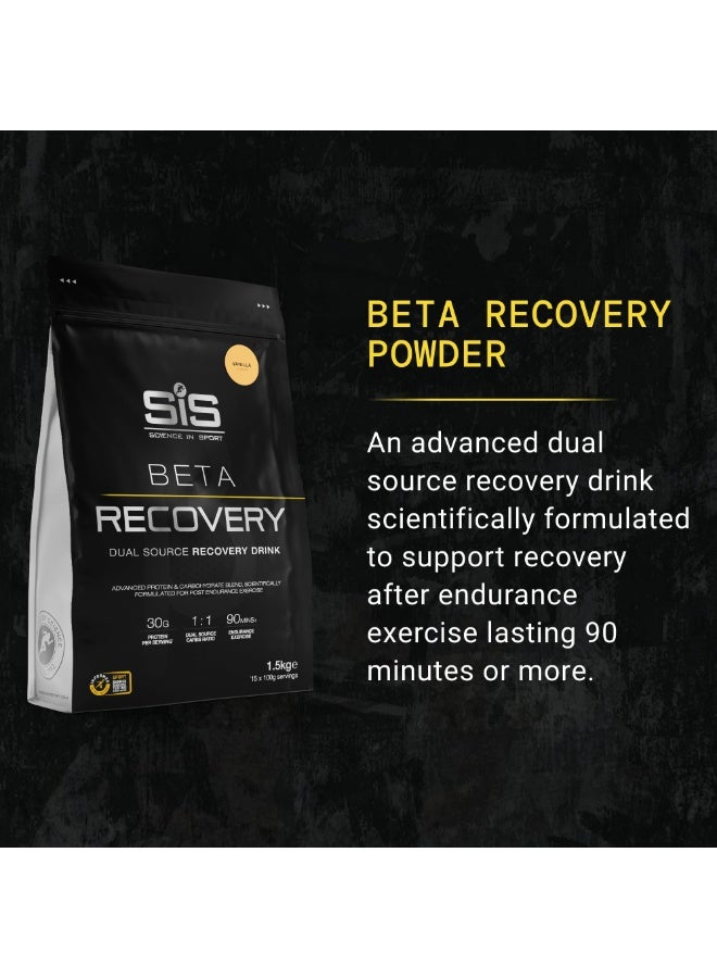 SIS Beta Recovery | 30g Protein | 60g Carbohydrate | 3g Leucine | Post Workout Recovery | Dual Source Protein & Carbohydrate Recovery Drink | Vanilla Flavour | 15 Servings | 1.5kg - Image 2