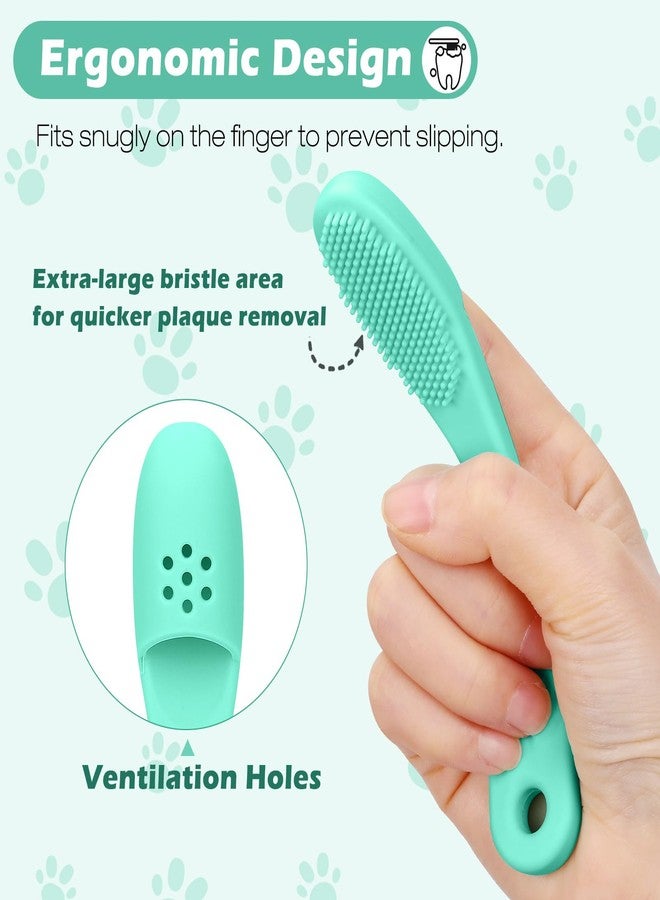 Firstfooby 3pcs Dog Finger Toothbrush, Cat Chin Brush with Food-Grade Silicone, Dog Tooth Brushing Kit, Silicone Cleaning Brush for Pet Dental Care - Image 5