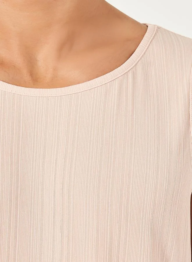 Styli Knitted Textured Tank & Pyjama Set