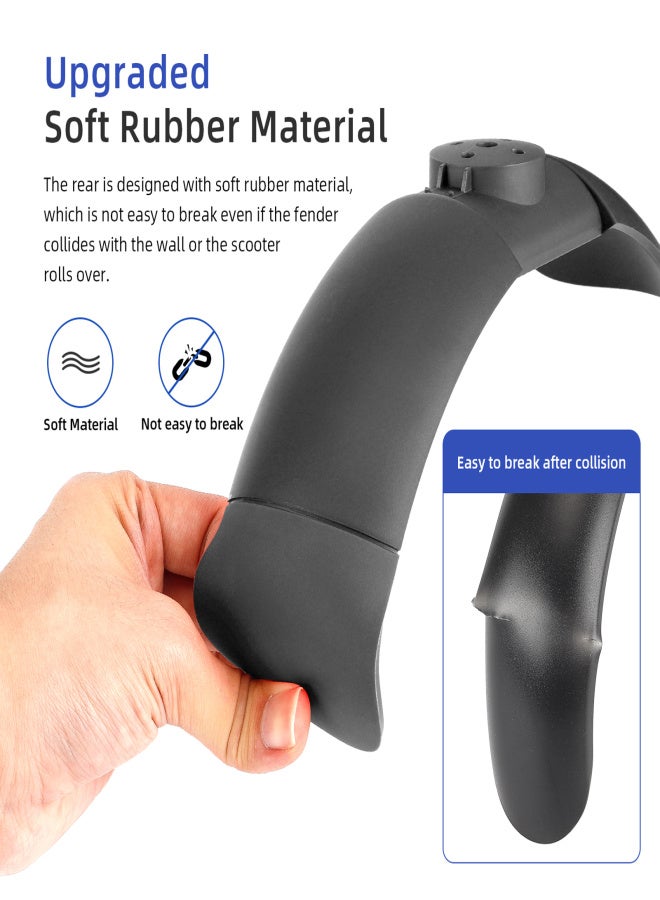 Ulip Electric Scooter Front Mudguard Mud Flaps Splash Guards Widened Front Fenders Compatible with M365 PRO PRO2 MI3 MI4pro - Image 5