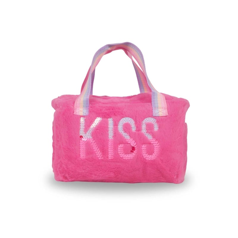 Wish key Cute Small Hand Bag for Kids, Waterproof Sequin Printed Designer Purse with Both Sides Handles, Stylish Bag for Girls Accessories, Colorful Hand Purse for Kids (Pack of 1) - Image 1