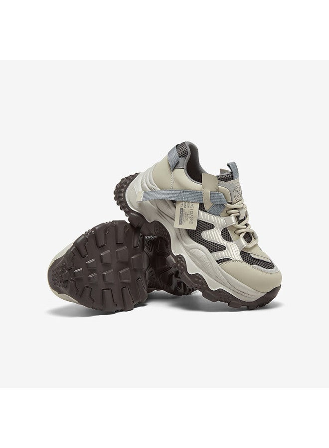 Basto 26 Spring Dad Sneakers Fashion Thick Sole Height Increasing Women's Casual Shoes B6091am6 Gray/light Gold Size 39 - Image 3