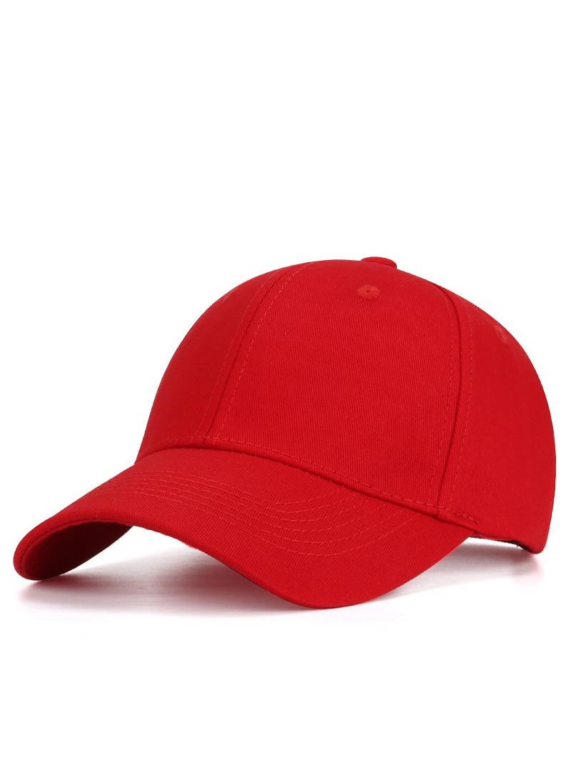 Generic 1Pcs Outdoor baseball cap Solid color unprinted sunblock hat red  - Image 1