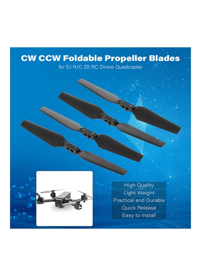 NIBEMINENT 2 Pairs CW CCW Foldable Propeller Blades 10x2x6.5cm  - Image 1