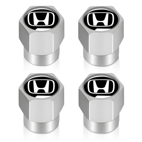 XIGRALUCK Tire Valve Stem Cap for Honda Metal Tire Stem Cover with Belt ORing Air caps Sports Accessories 4 Pack - Image 1